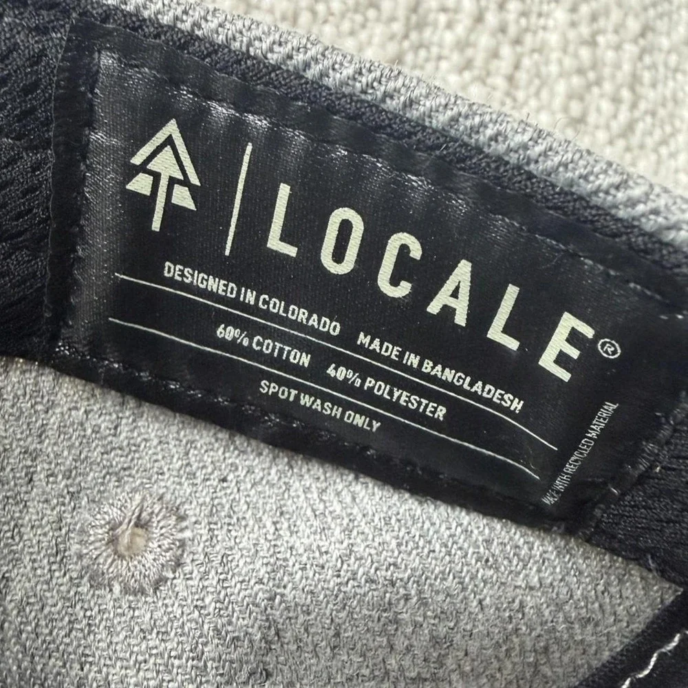 Locale Jackson Hole Wyoming Mountain Bike 5 Panel Camp Hat Gray Black NWT